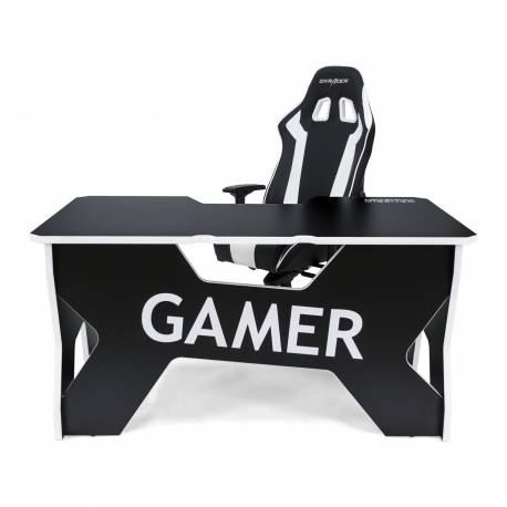 Generic Confort Gamer2DS/NW gamer asztal, fekete, fehér szegély
