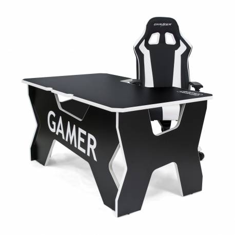 Generic Confort Gamer2DS/NW gamer asztal, fekete, fehér szegély