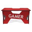 Generic Confort Gamer2NR gamer asztal, piros, fekete szegély