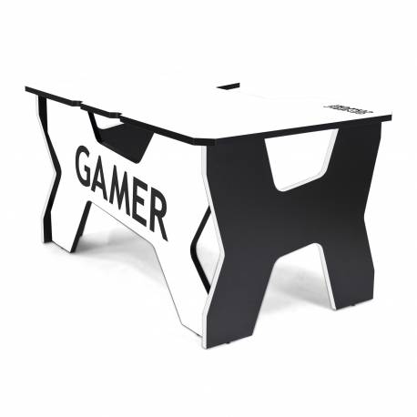 Generic Confort Gamer2NW gamer asztal, fehér, fekete szegély