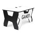 Generic Confort Gamer2NW gamer asztal, fehér, fekete szegély