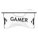 Generic Confort Gamer2NW gamer asztal, fehér, fekete szegély