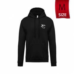White Shark kapucnis póló fekete "M" (felnőtt)