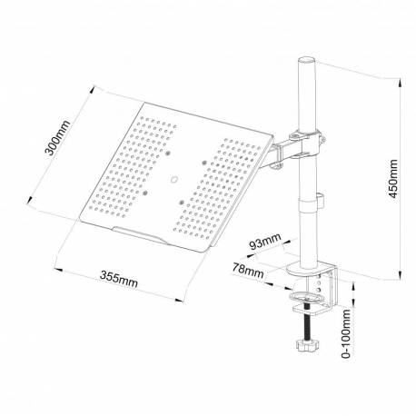 Sbox LCD-L01 asztali laptop tartó konzol