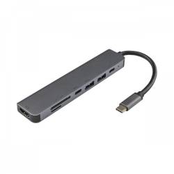 SBOX  Type-C - HDMI / USB /SD /  TF multiport adapter 7 az 1ben 