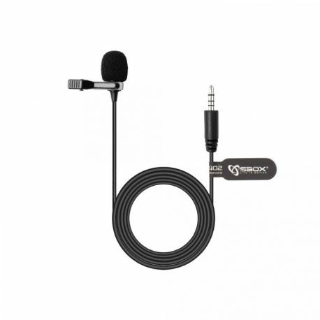 SBOX PM-402 Lavalier/kitűző/csiptethető mikrofon, 3,5 Jack