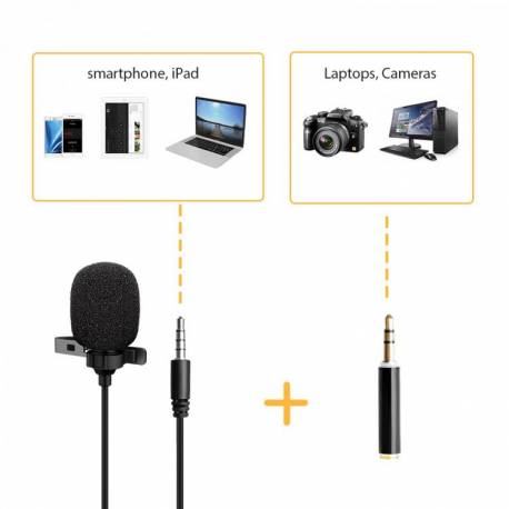 SBOX PM-402 Lavalier/kitűző/csiptethető mikrofon, 3,5 Jack