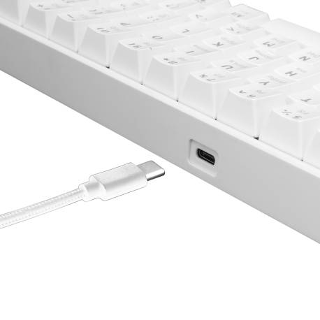 White Shark GK-2022W SHINOBI fehér mechanikus (blue switch) gamer billentyűzet 