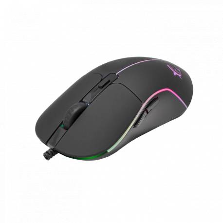 White Shark GM-5010 WARLOCK gamer egér,7D, fekete, 6400 dpi, RGB