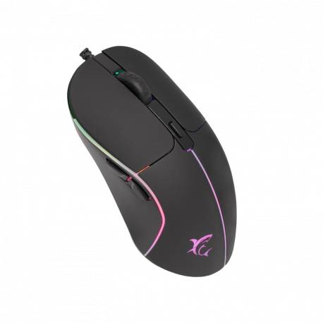 White Shark GM-5010 WARLOCK gamer egér,7D, fekete, 6400 dpi, RGB