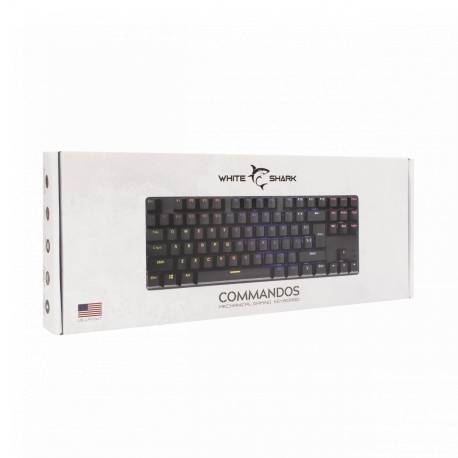 White Shark GK-2106B/R-HU COMMANDOS mechanikus magyar (red switch) gamer billentyűzet 