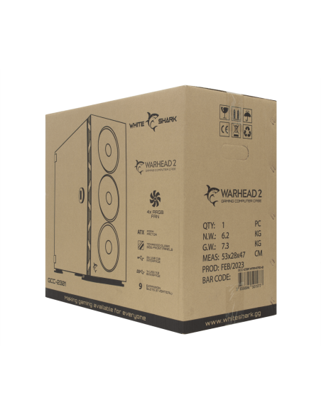 White Shark WARHEAD-2 GCC-2301 Számítógép ház E-ATX/ATX/M-ATX/ITX gamer