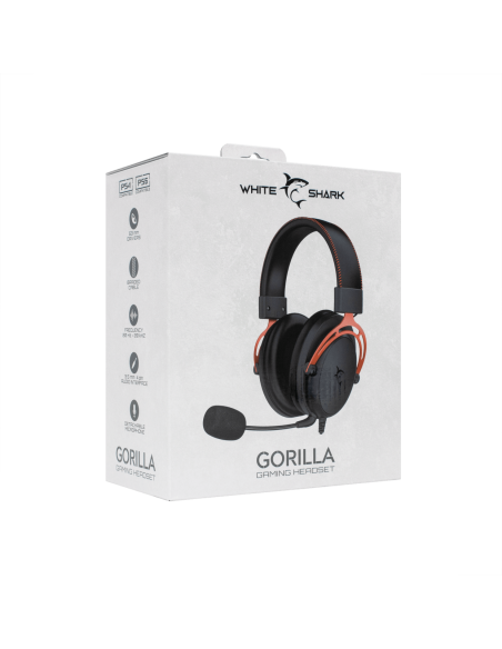 White Shark GORILLA-B/R, GH-2341-B/R gamer fejhallgat